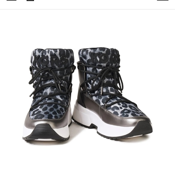 MICHAEL KORS Leopard-print metallic snow boots Sz6 - Picture 5 of 8